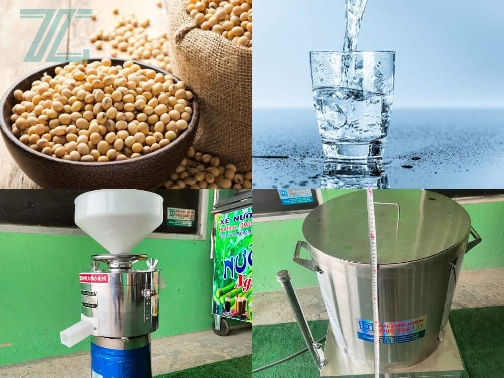 Chuẩn bị nguyên liệu làm sữa đậu nành kinh doanh