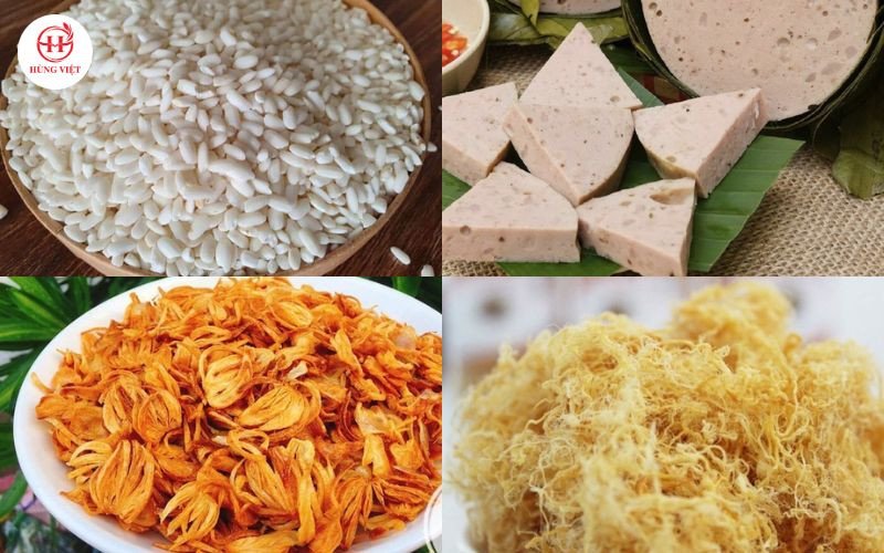 Chuẩn bị nguyên liệu làm xôi mặn số lượng lớn