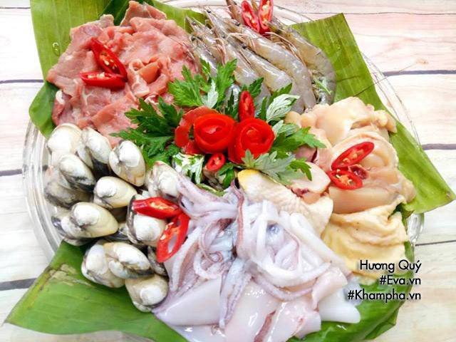 Chuẩn bị nguyên liệu lẩu thập cẩm