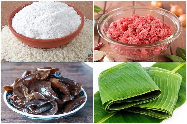 Chuẩn bị nguyên liệu tươi ngon cho món bánh giò bằng bột gạo