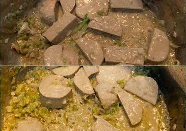 Công thức nấu vịt nấu chao dùng bó xá cho vào xào cùng gừng tỏi sả