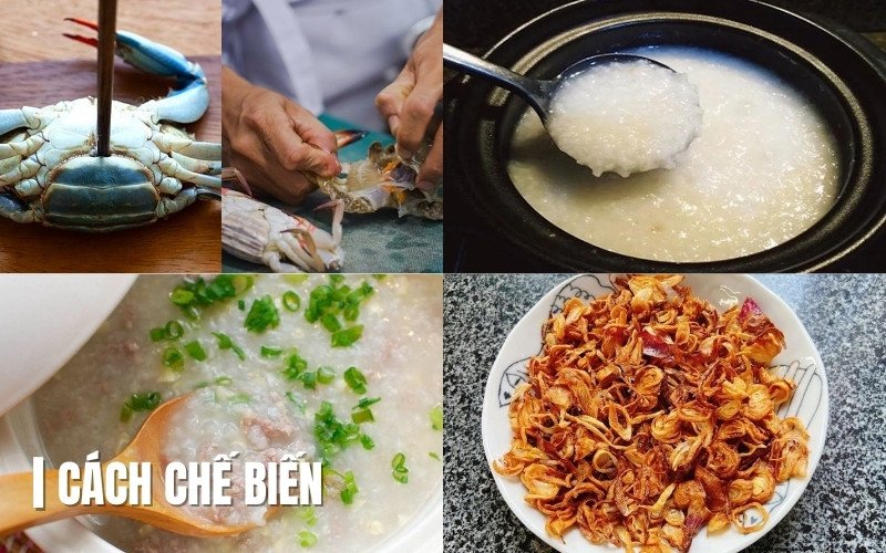 Cua biển tươi ngon để nấu cháo