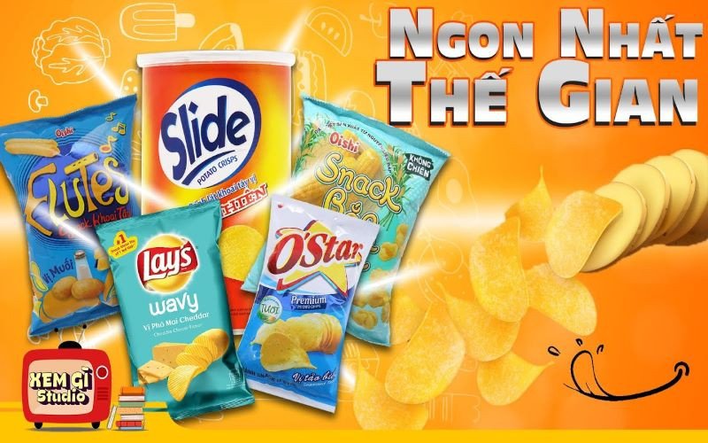Đa dạng các loại bim bim và snack