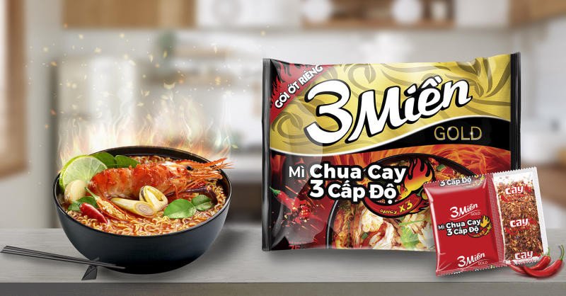 Đánh giá lượng calo trong 1 gói mì 3 Miền