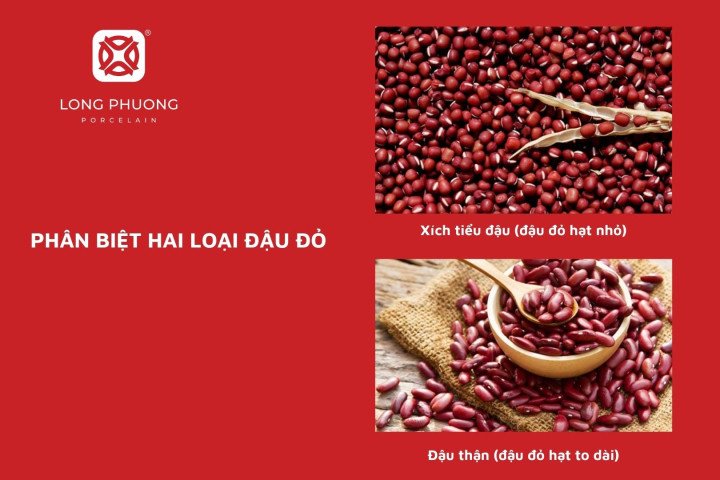 Đậu đỏ hạt nhỏ và hạt to để nấu cháo
