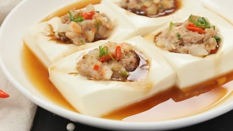 Đậu hũ non hấp tôm thịt mềm béo