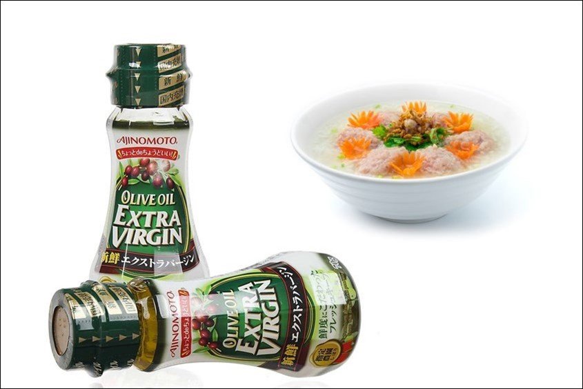 Dầu oliu nguyên chất dành cho bé ăn dặm giúp tăng hương vị cháo vịt cho bé 8 tháng
