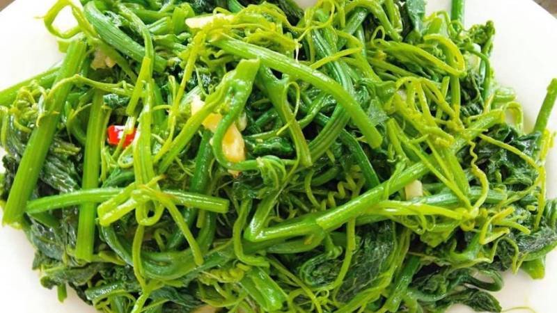 Đĩa rau bí xào tỏi thơm ngon, bổ dưỡng