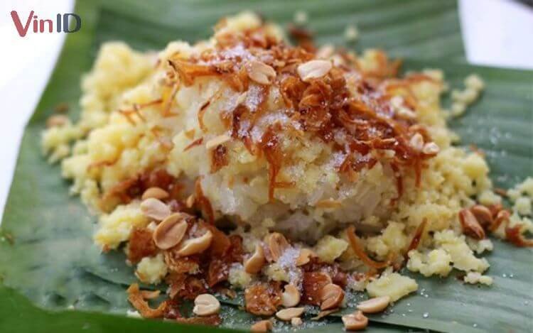 Đĩa xôi bắp khô mặn đậu xanh hành phi thơm lừng