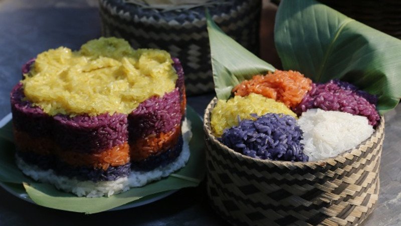 Đĩa xôi ngũ sắc đẹp mắt và bổ dưỡng