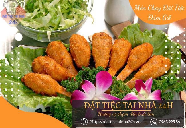 Đùi gà chay chiên vàng giòn rụm