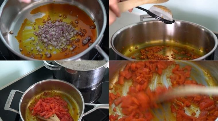 Gạch cua đồng được chưng thơm lừng, tạo màu sắc hấp dẫn cho bún riêu