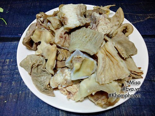 Gân bò đã sơ chế sạch sẽ sẵn sàng cho món kho