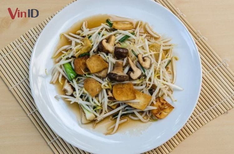 Giá đỗ xào đậu phụ thơm ngon