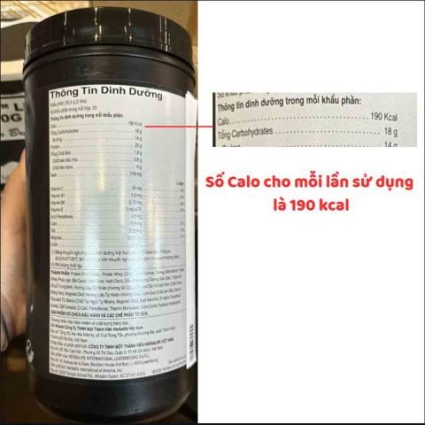Giá trị calo đạm đen Herbalife