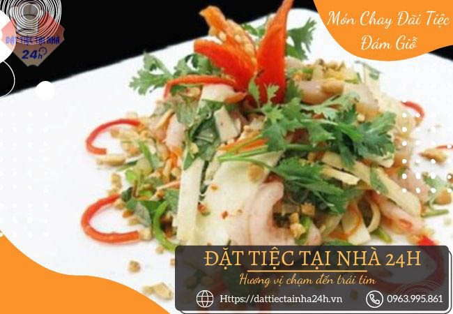 Gỏi củ hũ dừa tôm thịt chay tươi mát