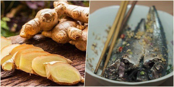 Gừng tươi giúp khử mùi tanh cá nục hiệu quả