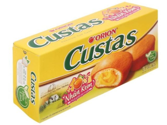 Hàm lượng calo trong một cái bánh Custas vị kem trứng