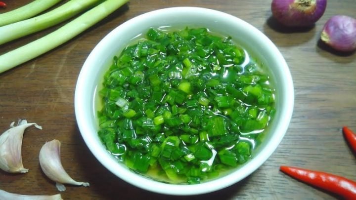 Hành lá được sử dụng trong mỡ hành