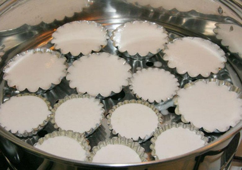 Hấp bánh bò bông xốp