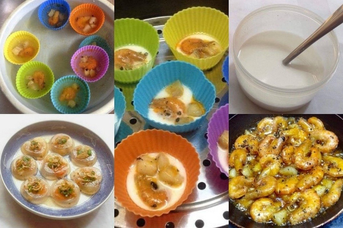 Hấp bánh bột lọc trong khuôn silicon tiện lợi không cần lá chuối