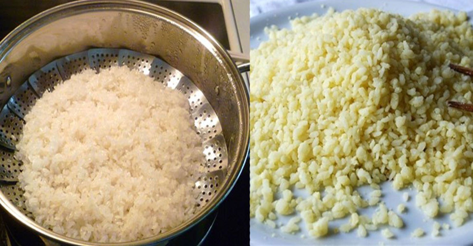 Hấp đậu xanh và gạo nếp để làm xôi vò đậu xanh