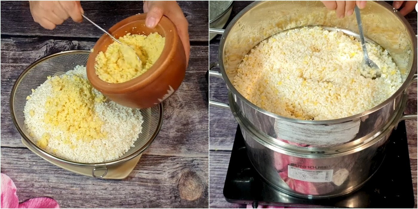 Hấp xôi nếp dẻo thơm