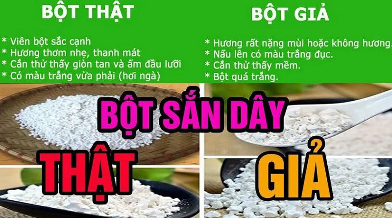 Hạt bột sắn dây trắng tinh khiết, biểu tượng của chất lượng cao