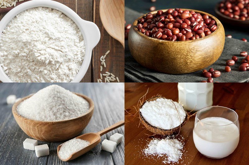 Hạt đậu đỏ tươi ngon chuẩn bị làm nhân bánh mochi