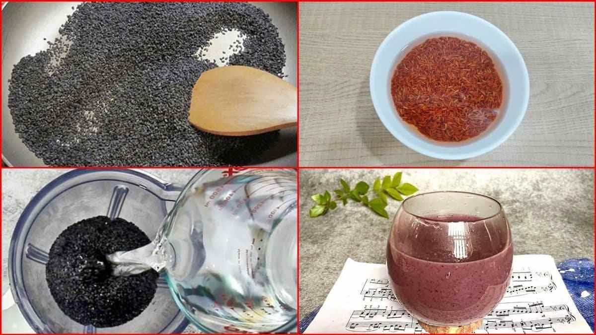 Hạt mè đen và gạo lứt thơm ngon