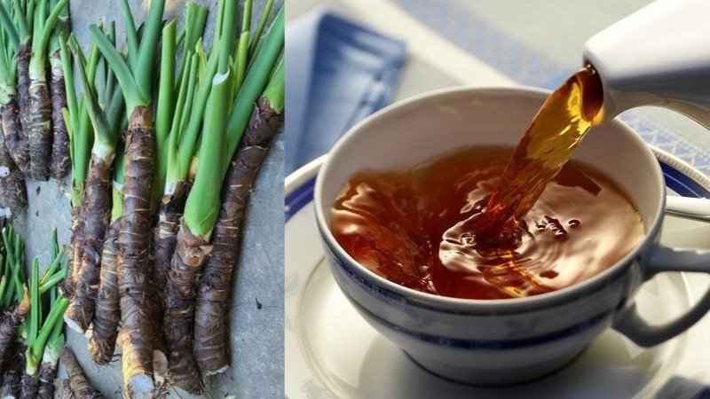 Hình ảnh minh họa các bước chế biến củ ráy thành nước uống, hỗ trợ quá trình tìm hiểu cách nấu nước củ ráy