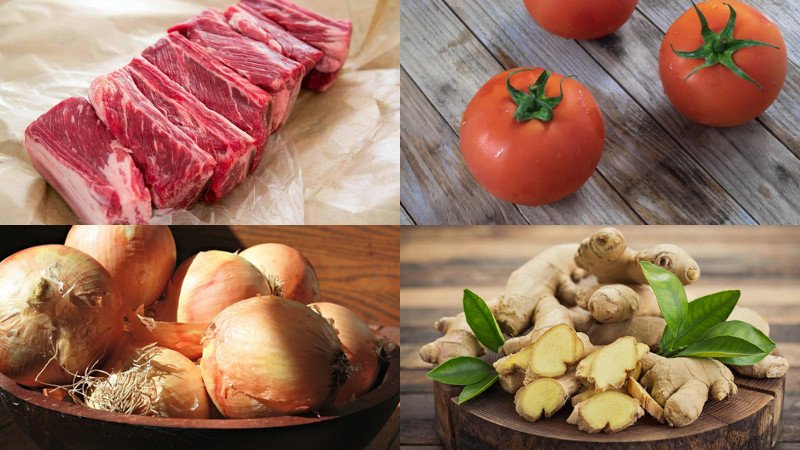 Hình ảnh nguyên liệu nấu bò sốt vang không cần rượu cho công thức 2