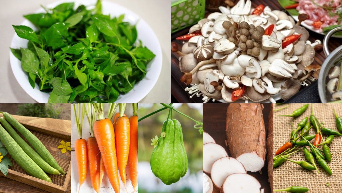 Hình nguyên liệu lẩu chay