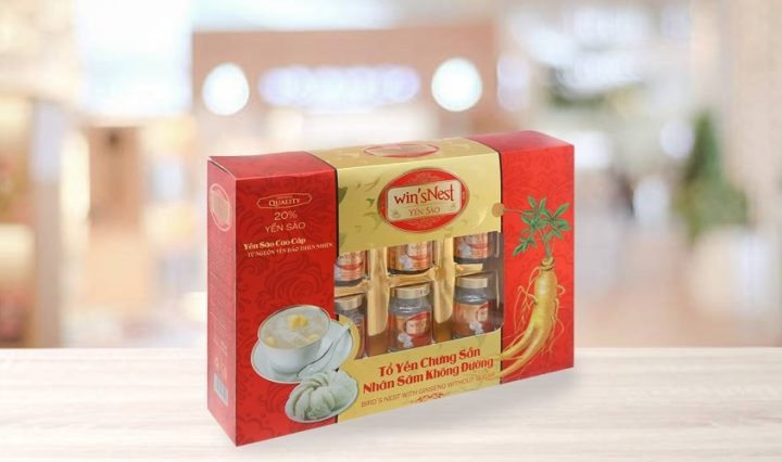 Hộp 6 hũ nước yến sào nhân sâm không đường Win