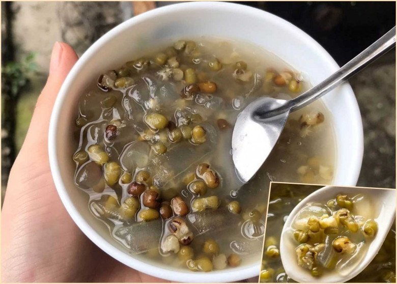 Hộp chè đậu xanh được bảo quản trong tủ lạnh, đảm bảo tươi ngon cho những lần thưởng thức sau