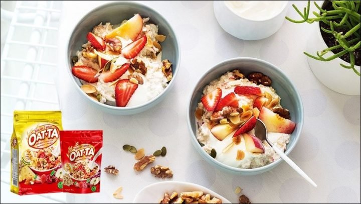 Hộp ngũ cốc Oatta đa dạng hương vị, biểu tượng thương hiệu Việt