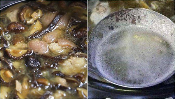 Hớt bọt thường xuyên khi nấu thịt đông để nước trong