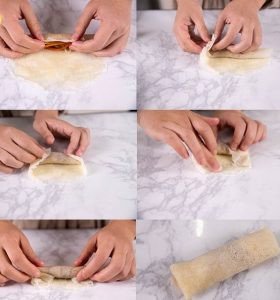 Hướng dẫn cách cuốn chả giò khoai môn thịt chặt tay, không bị bung khi chiên