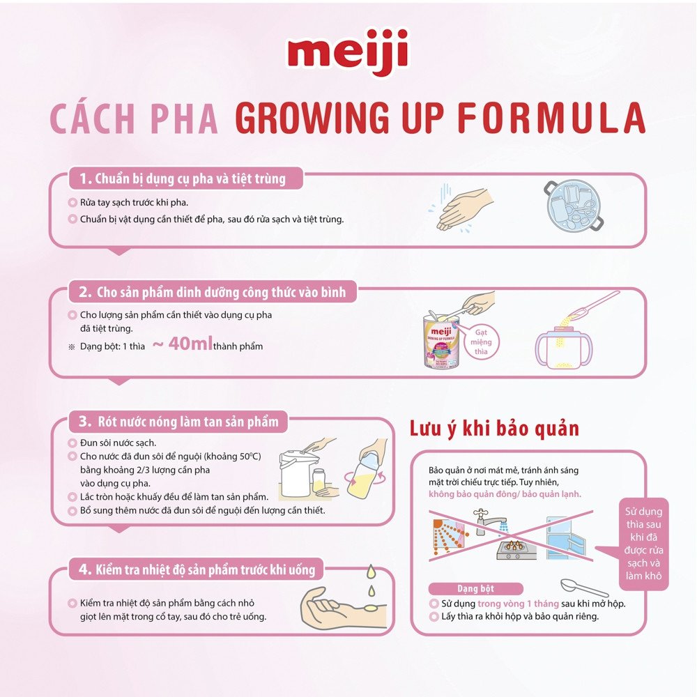 Cách Pha Sữa Meiji 1-3 Dạng Bột: Hướng Dẫn Chuẩn Xác Từ Chuyên Gia Hướng dẫn cách pha sữa Meiji 1-3 dạng bột chuẩn xác