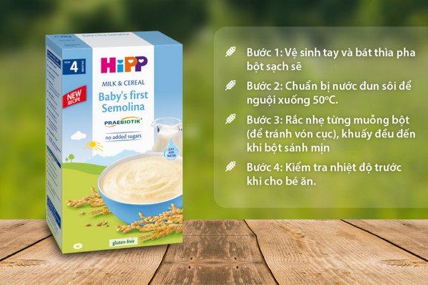 Hướng dẫn chi tiết cách pha bột ăn dặm HiPP cho bé 5 tháng tuổi