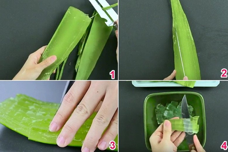 Hướng dẫn sơ chế nha đam đúng cách loại bỏ nhựa đắng