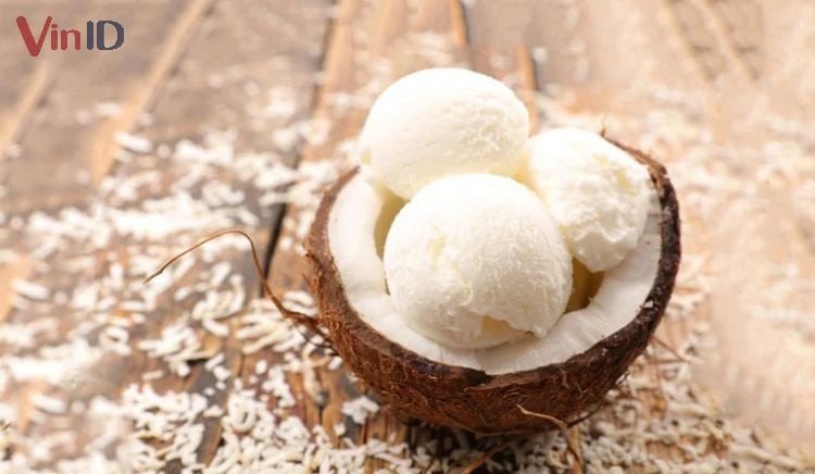 Kem dừa sáp mát lạnh giải nhiệt