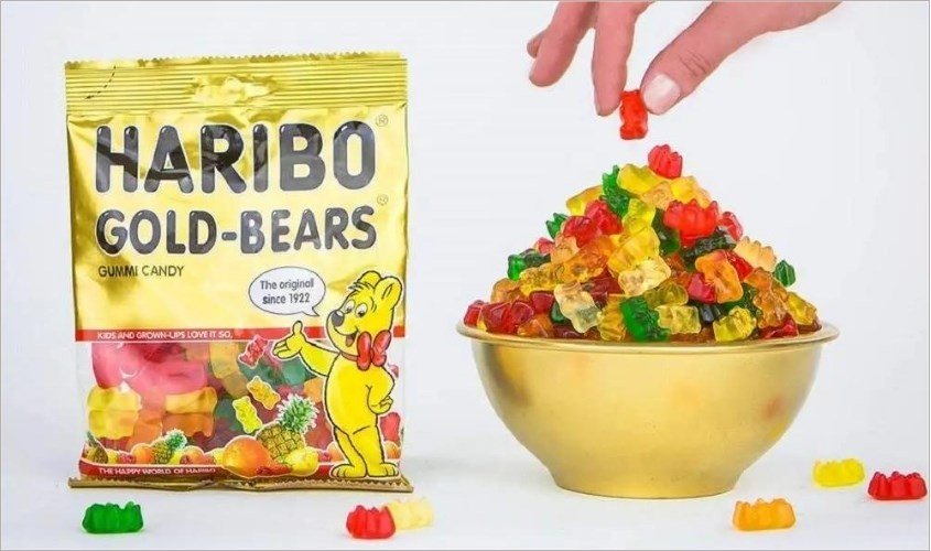 Kẹo dẻo Haribo Goldbears nhiều màu sắc và hương vị