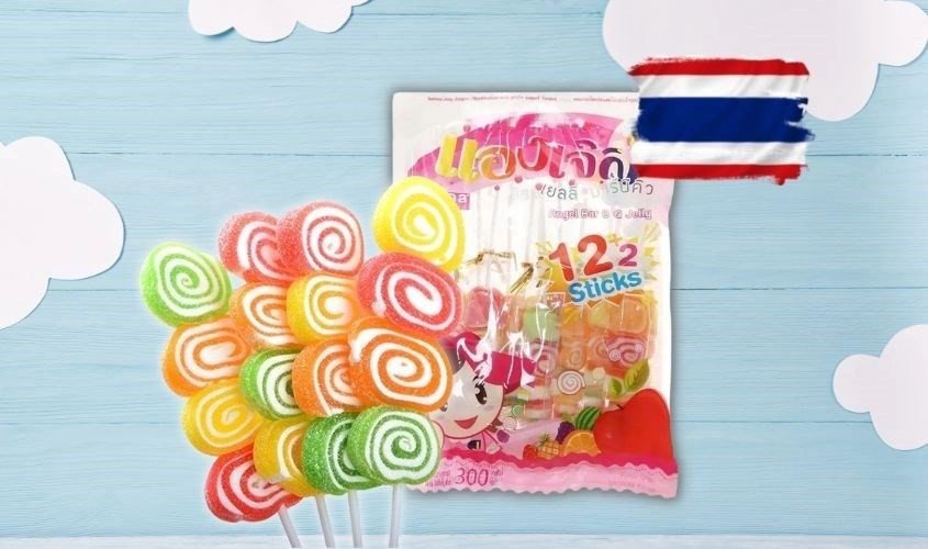 Kẹo dẻo hình que trái cây Jongkol mang lại niềm vui cho cả trẻ em và người lớn
