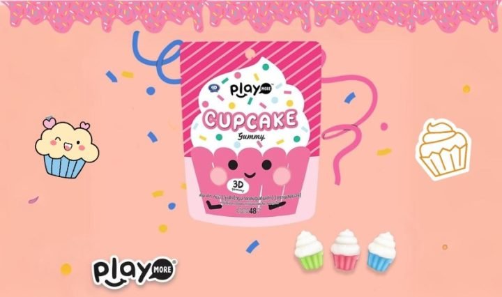 Kẹo Chip Chip Bao Nhiêu Calo? Ăn Kẹo Dẻo Có Béo Không? Kẹo dẻo hương trái cây PlayMore Cupcake, một lựa chọn đồ ăn vặt
