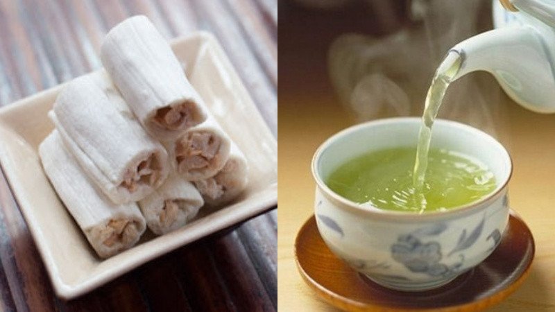 Kẹo dồi lạc thưởng thức cùng trà nóng, hương vị truyền thống