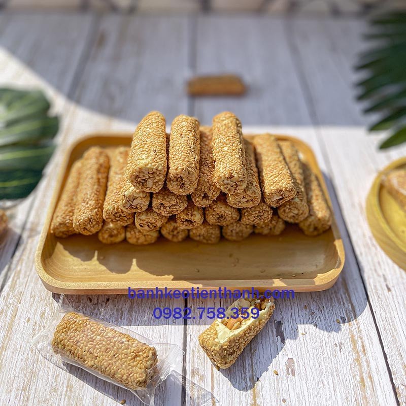 Kẹo dồi vừng với nhân trắng