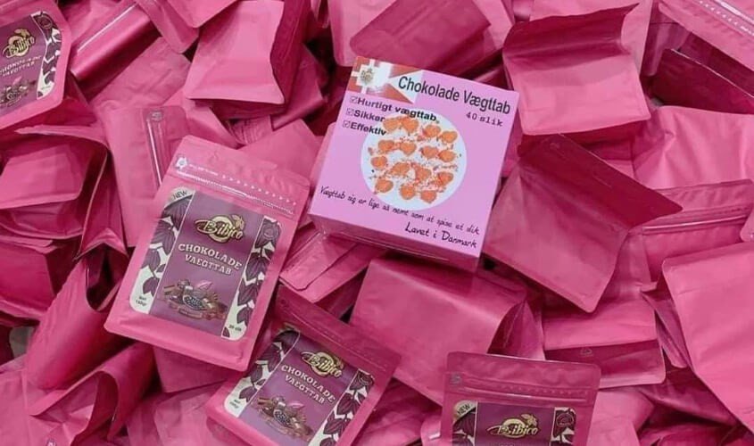 Kẹo giảm cân Chokolade Vaegttab Đan Mạch với thành phần cacao đen