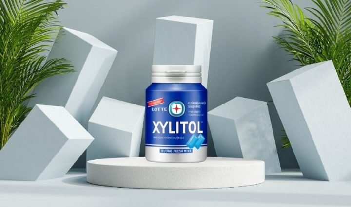 Kẹo gum Xylitol không đường vị bạc hà, giúp kiểm soát calo