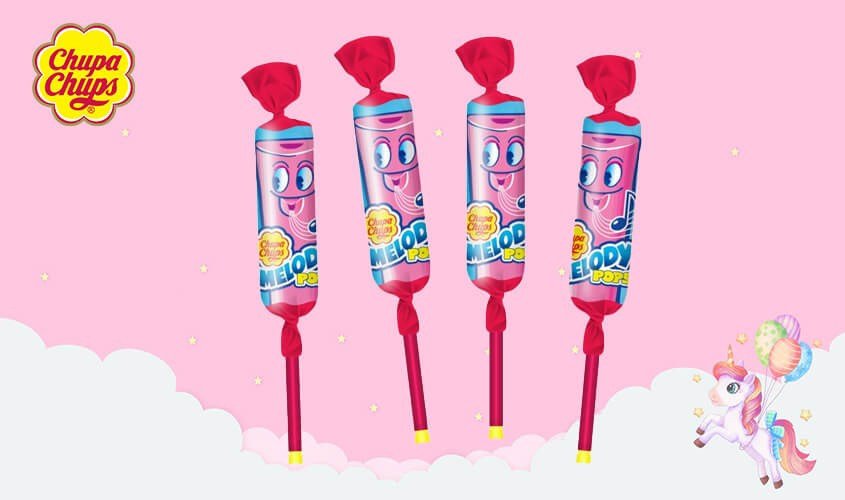 Kẹo mút Chupa Chups hương dâu, một trong những lựa chọn phổ biến
